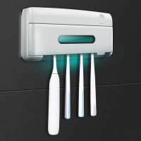 Multi-seats Design Uv Light Ultraviolet Led Teeth Brush Holder Bathroom Disinfection Uv Disinfection Toothbrush Sterilizer